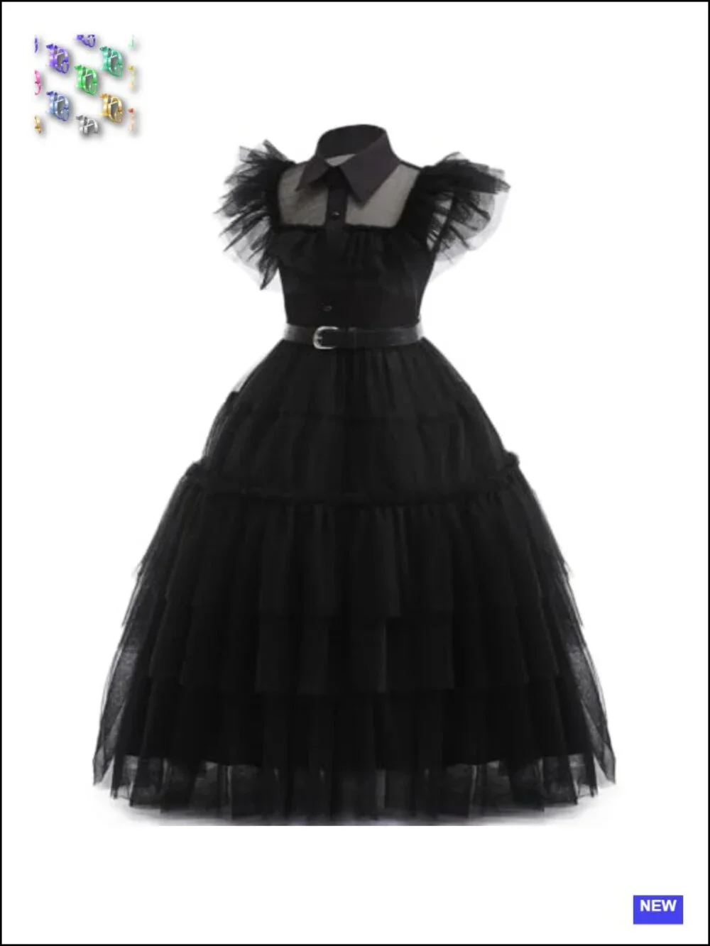 Kids Princess Halloween Costume Dress with Wig & Accessories